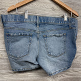 Side Panel Denim Midi Shorts 6/Small