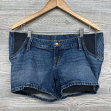 Side Panel Denim Midi Shorts 8/Medium