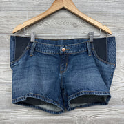 Side Panel Denim Midi Shorts 8/Medium
