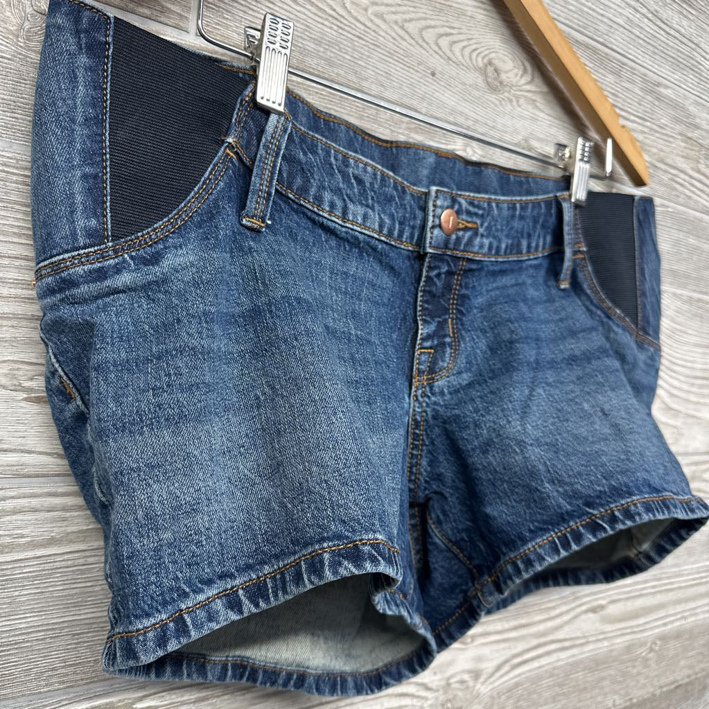 Side Panel Denim Midi Shorts 8/Medium
