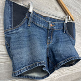 Side Panel Denim Midi Shorts 8/Medium