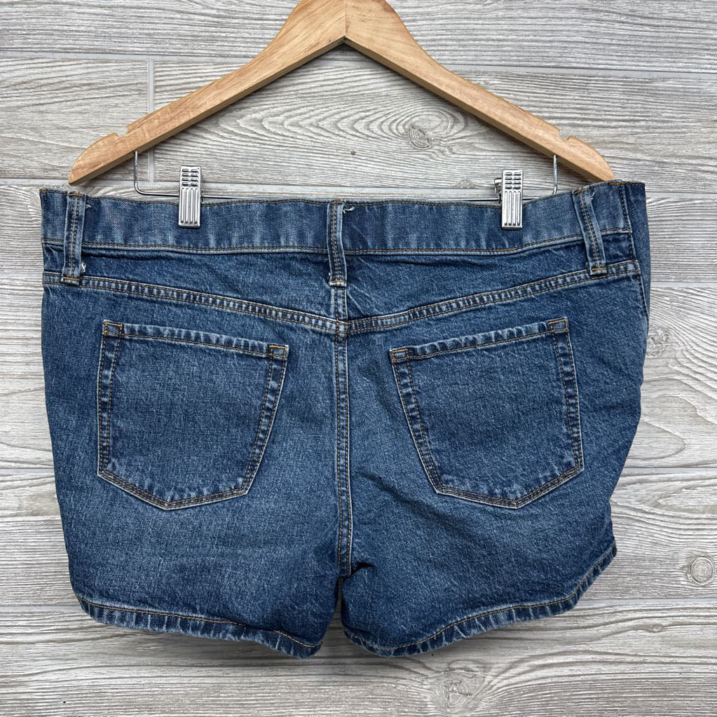 Side Panel Denim Midi Shorts 8/Medium