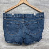 Side Panel Denim Midi Shorts 8/Medium