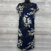 Ruched Bodycon Dress Flowers XL