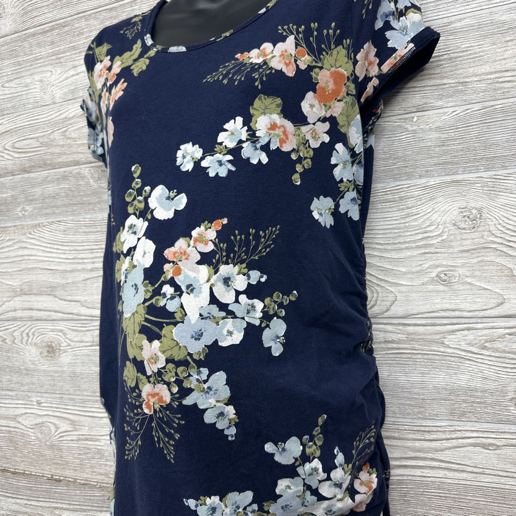 Ruched Bodycon Dress Flowers XL
