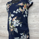 Ruched Bodycon Dress Flowers XL