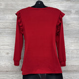 Ruffle Shoulder LS Nursing Shirt Large