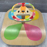 Wooden Lion Sit & Spin*
