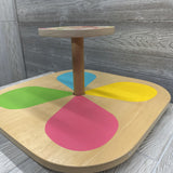 Wooden Lion Sit & Spin*