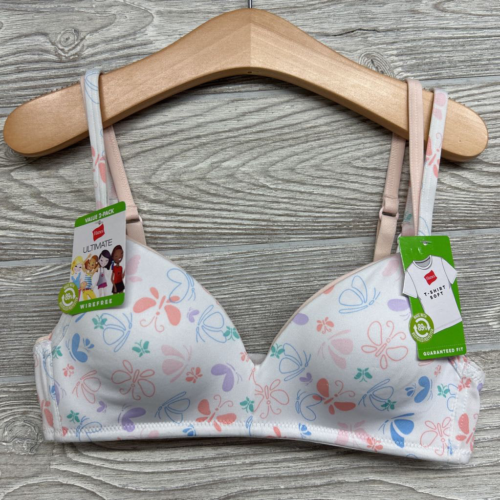 NEW 2 Pk Padded Bras Butterflies 30A