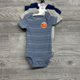 NEW 3 Pk Ribbed Bodysuits Stripes NB