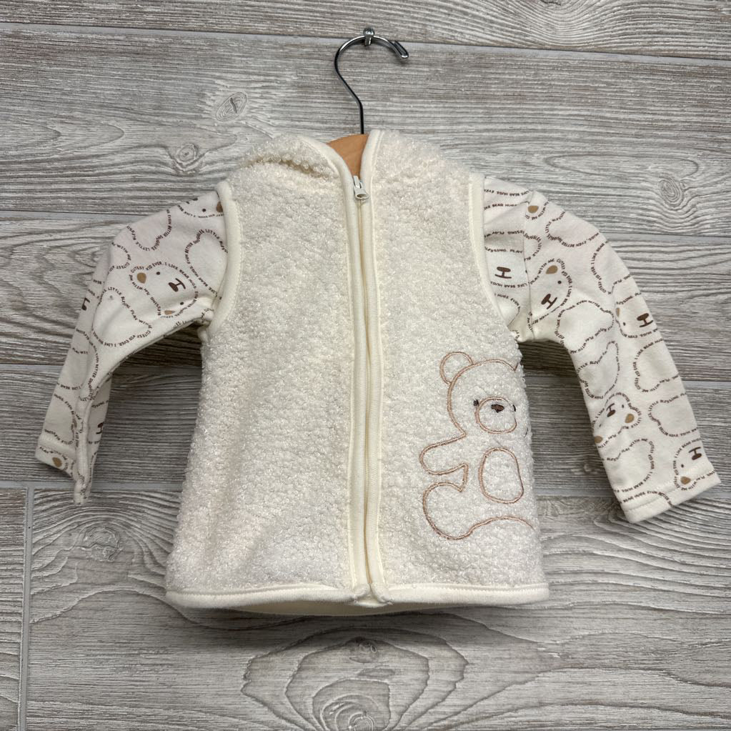 Shirt & Vest W/ Hood Bears 6M