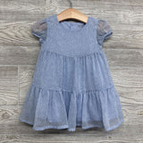 Sheer Tiered Dress Flowers 12M