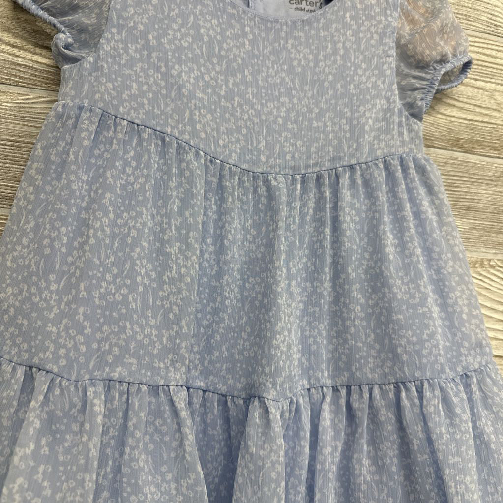 Sheer Tiered Dress Flowers 12M