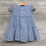Sheer Tiered Dress Flowers 12M
