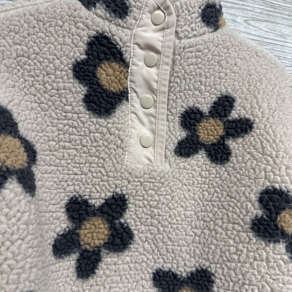 Sherpa 1/4 Snap Pullover Flowers 12M