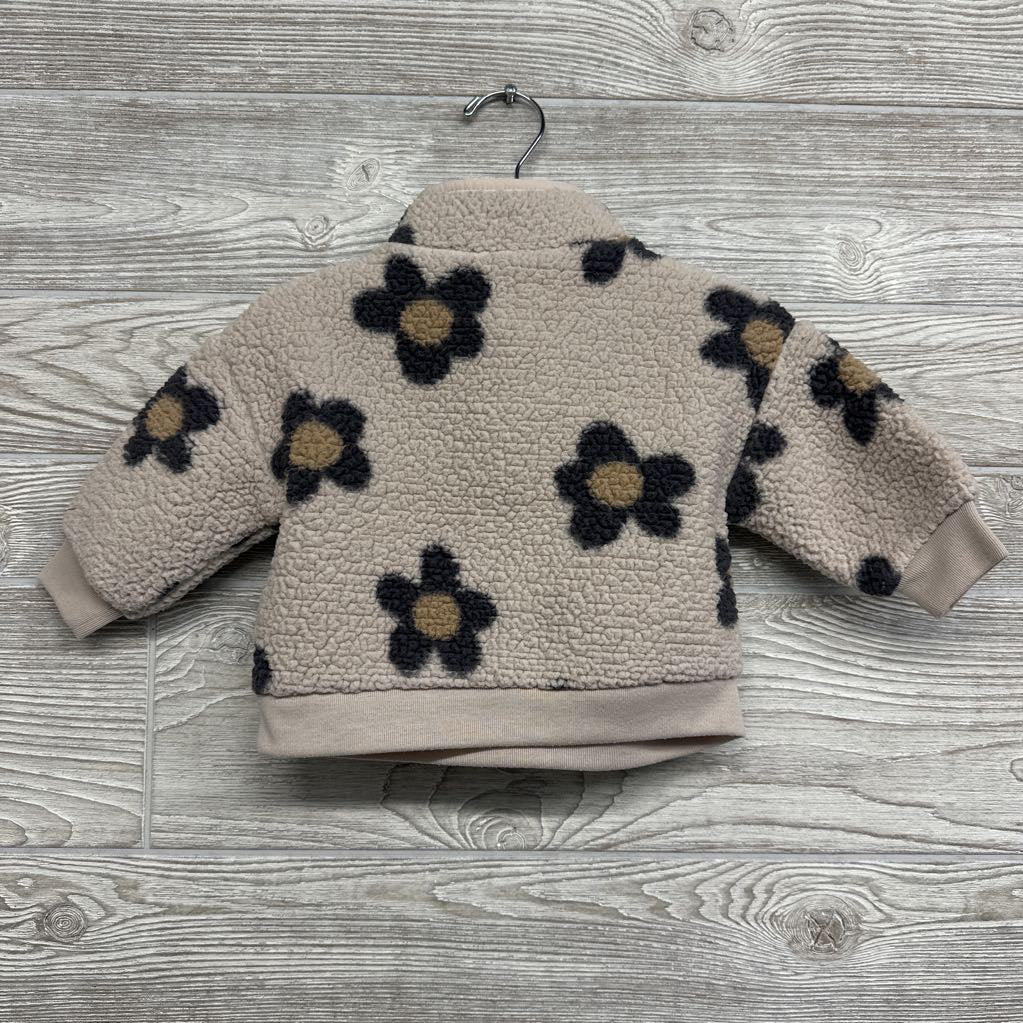 Sherpa 1/4 Snap Pullover Flowers 12M