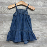 Denim Peplum Dress Bows 12-18M