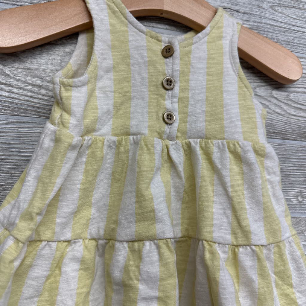 Henley Dress Stripes 3-6M