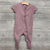Ribbed Ruffle Outfit Stripes 3-6M
