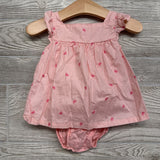 Flutter Sleeve Sunsuit Rabbits & Stripes 6M