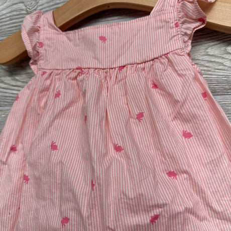 Flutter Sleeve Sunsuit Rabbits & Stripes 6M