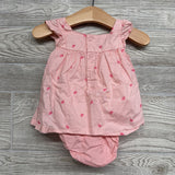 Flutter Sleeve Sunsuit Rabbits & Stripes 6M