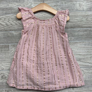 Flutter Sleeve Dress Glitter Stripe 2t