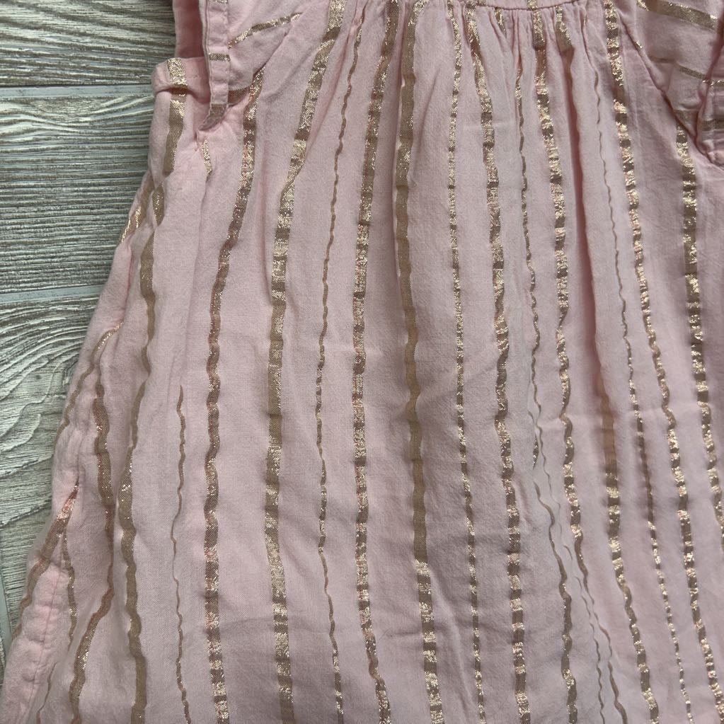 Flutter Sleeve Dress Glitter Stripe 2t