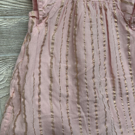 Flutter Sleeve Dress Glitter Stripe 2t