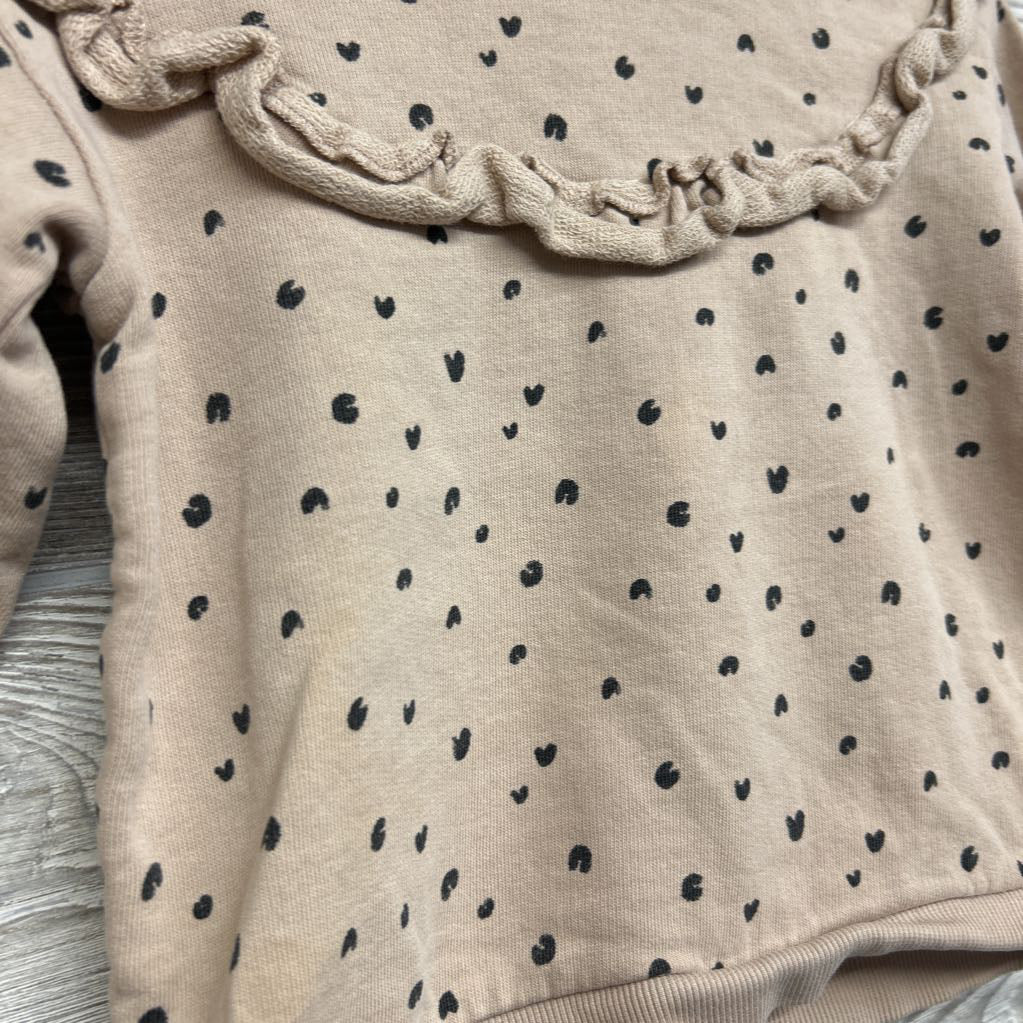 Crewneck Ruffles Animal Print 3t