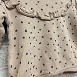 Crewneck Ruffles Animal Print 3t