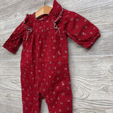Outfit Ruffle Sleeve Flowers Glitter Stripes 3-6M