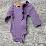 Ribbed LS Ruffle Bodysuit 3-6M