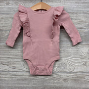 Ribbed LS Ruffle Bodysuit 3-6M