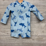 Swim Rashguard Outfit Sharks 6M
