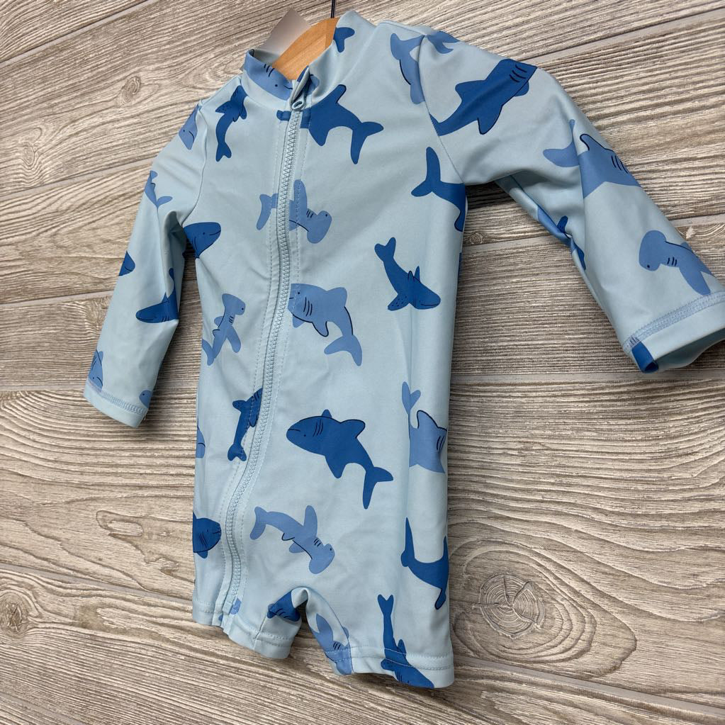 Swim Rashguard Outfit Sharks 6M