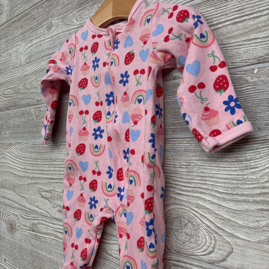 Sleeper Strawberries, Flowers & Rainbows 0-3M