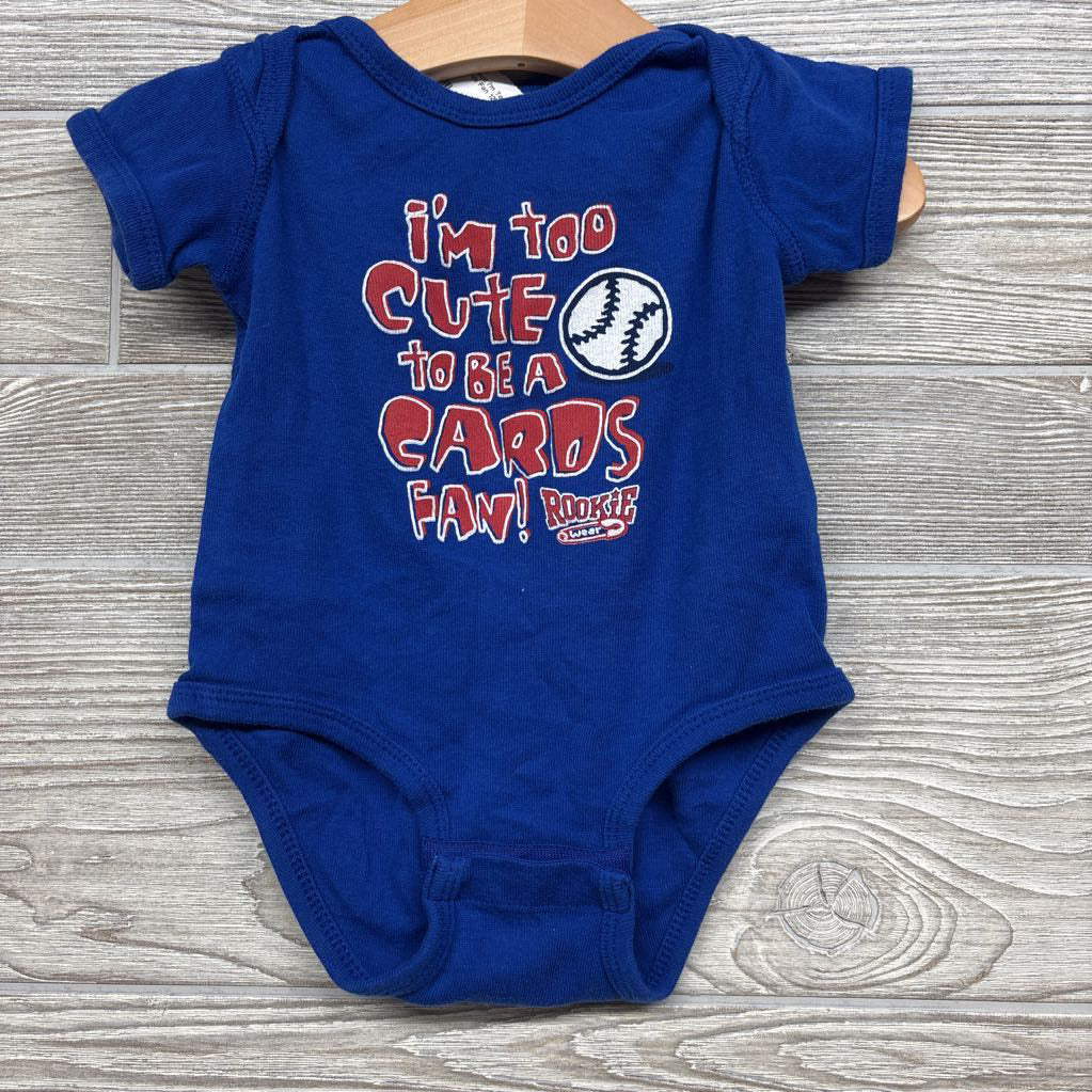 Bodysuit I'm Too Cute To Be A Cards Fan 12M