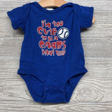 Bodysuit I'm Too Cute To Be A Cards Fan 12M