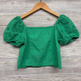Smocked Shirt Eyelet Pineapple Sleeves 14-16