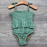 Smocked Gingham Swimsuit 2t