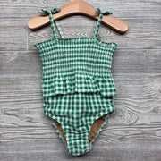 Smocked Gingham Swimsuit 2t