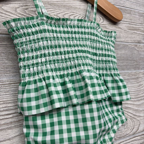 Smocked Gingham Swimsuit 2t