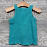 Ribbed Lettuce Trim Tank Top 2t