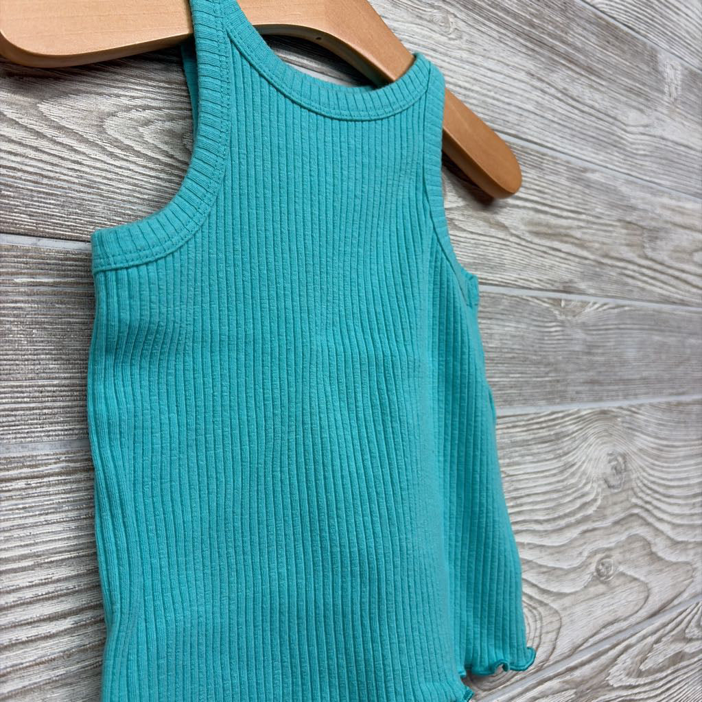 Ribbed Lettuce Trim Tank Top 2t