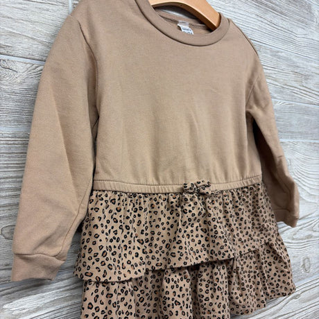 Peplum Crewneck Animal Print 2t