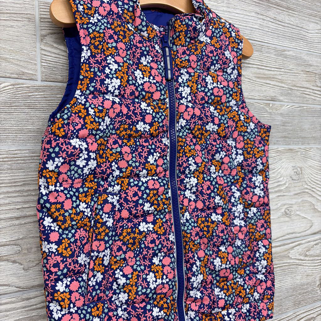 Puffer Vest Flowers 5t