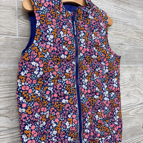 Puffer Vest Flowers 5t