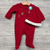 NEW Waffle Knit Sleeper Candy Cane, Gingerbread Man 0-3M